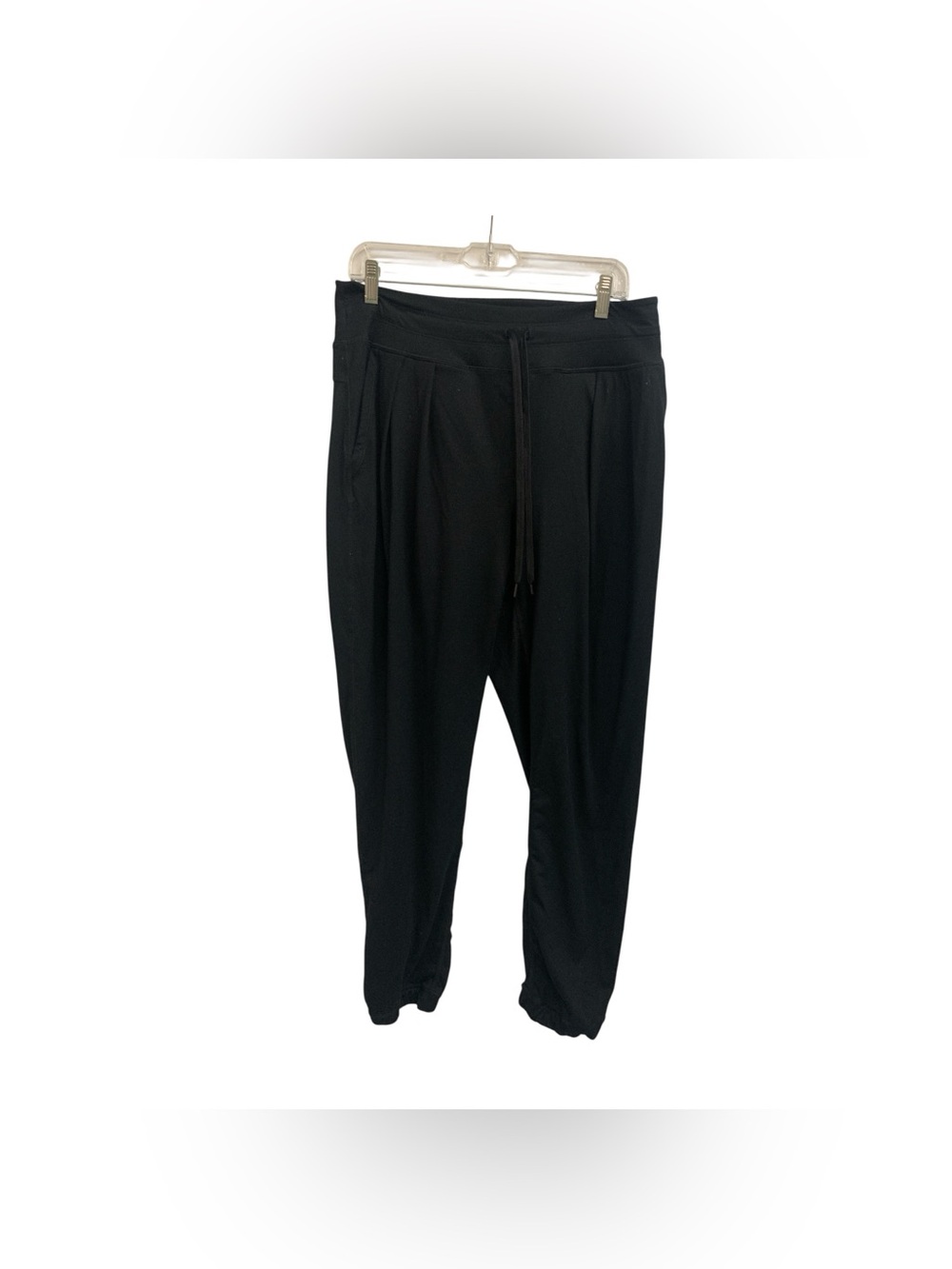 Lole Black Tapered Drawstring Joggers Size L